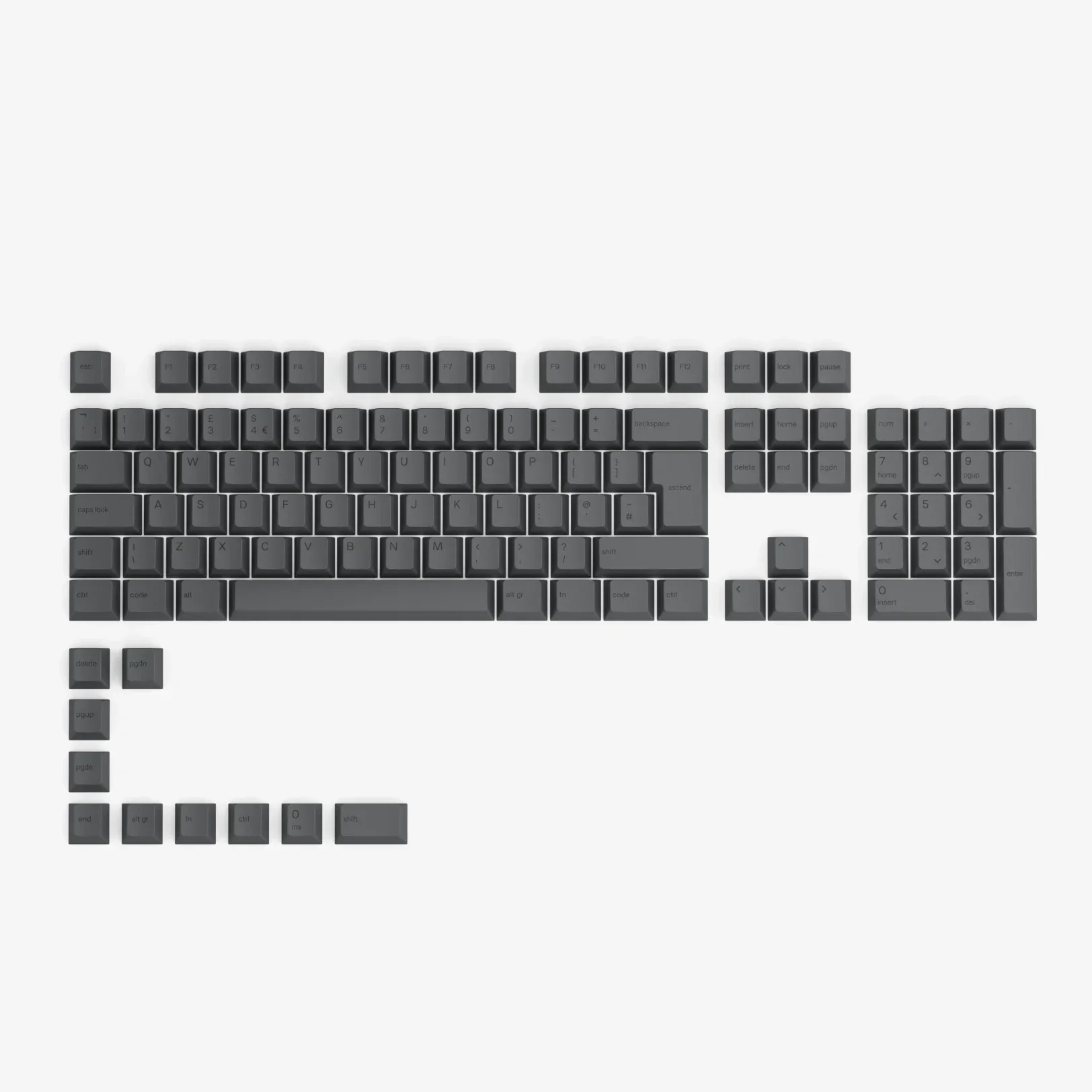 GPBT Black Ash V1 Dye Sublimated Keycaps - Image 7