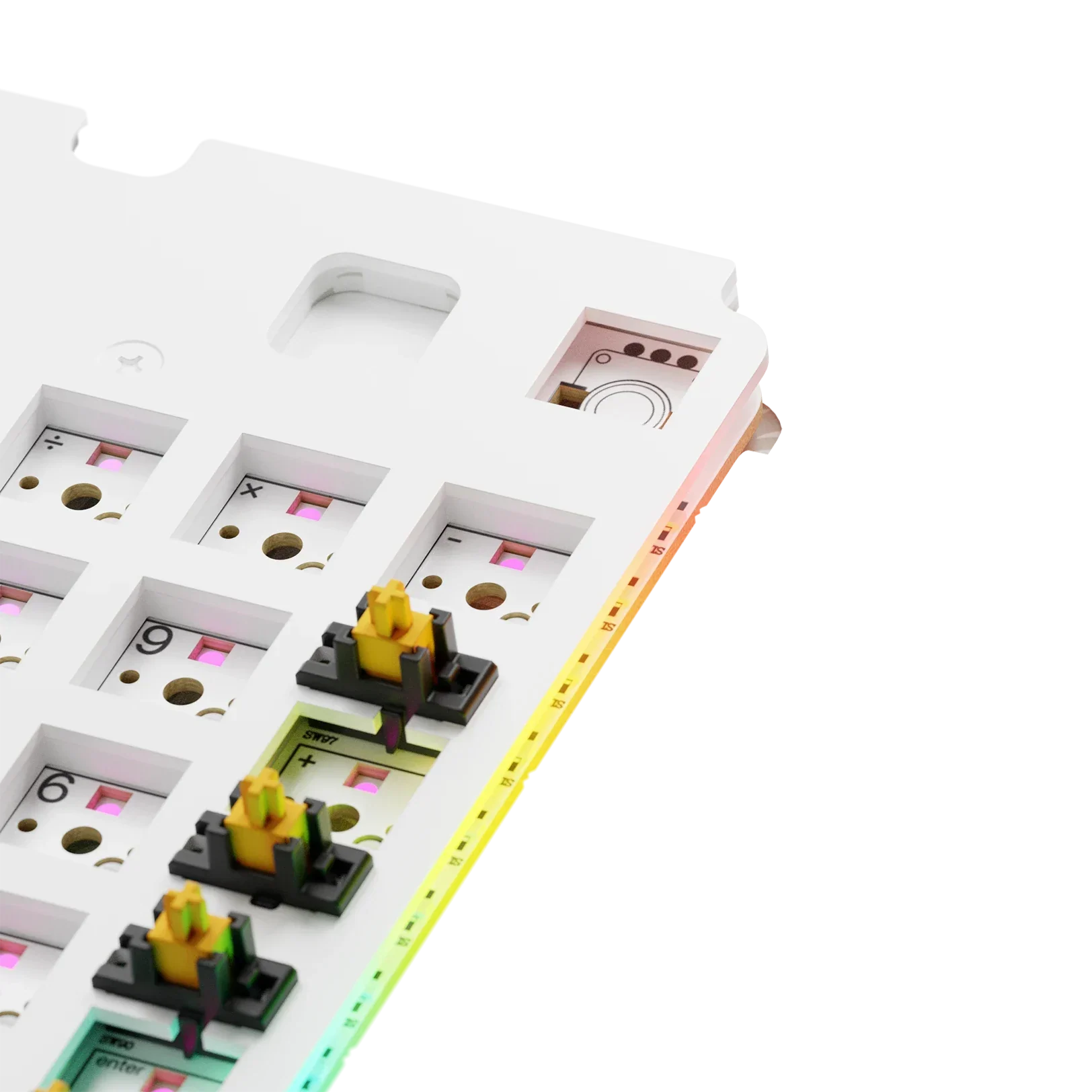 GMMK 3 Switch Plate 100% FR4 White ANSI - Image 2