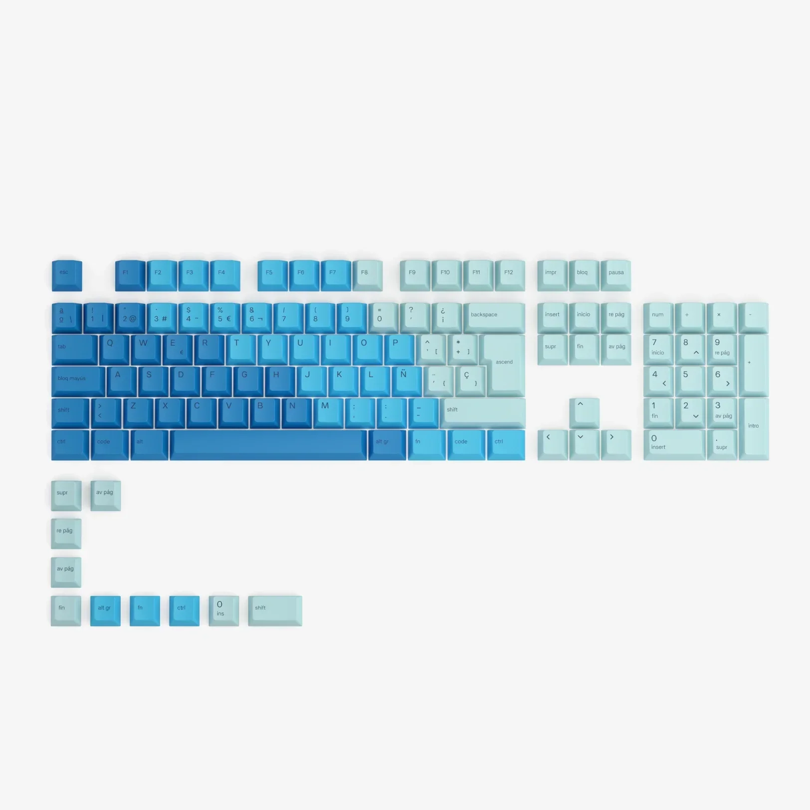 Glorious GPBT ANSI Sublimated Mechanical Keyboard Keycaps (Ocean) 114-Keys - Image 8