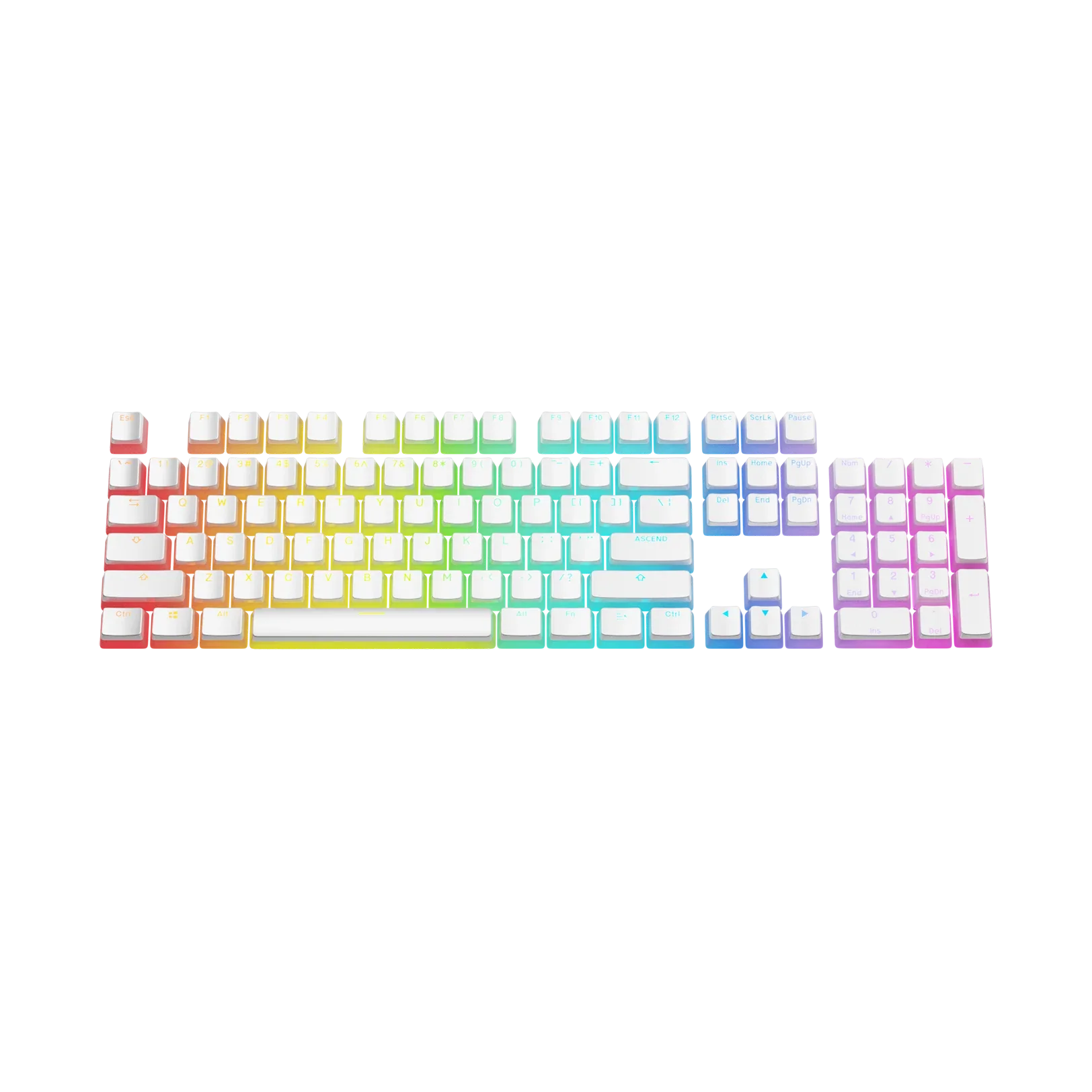 Keycaps Aura V3 White US - Image 7