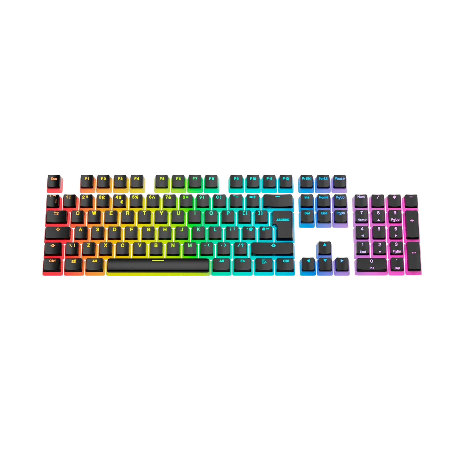 Keycaps Aura V3 Black UK - Image 2