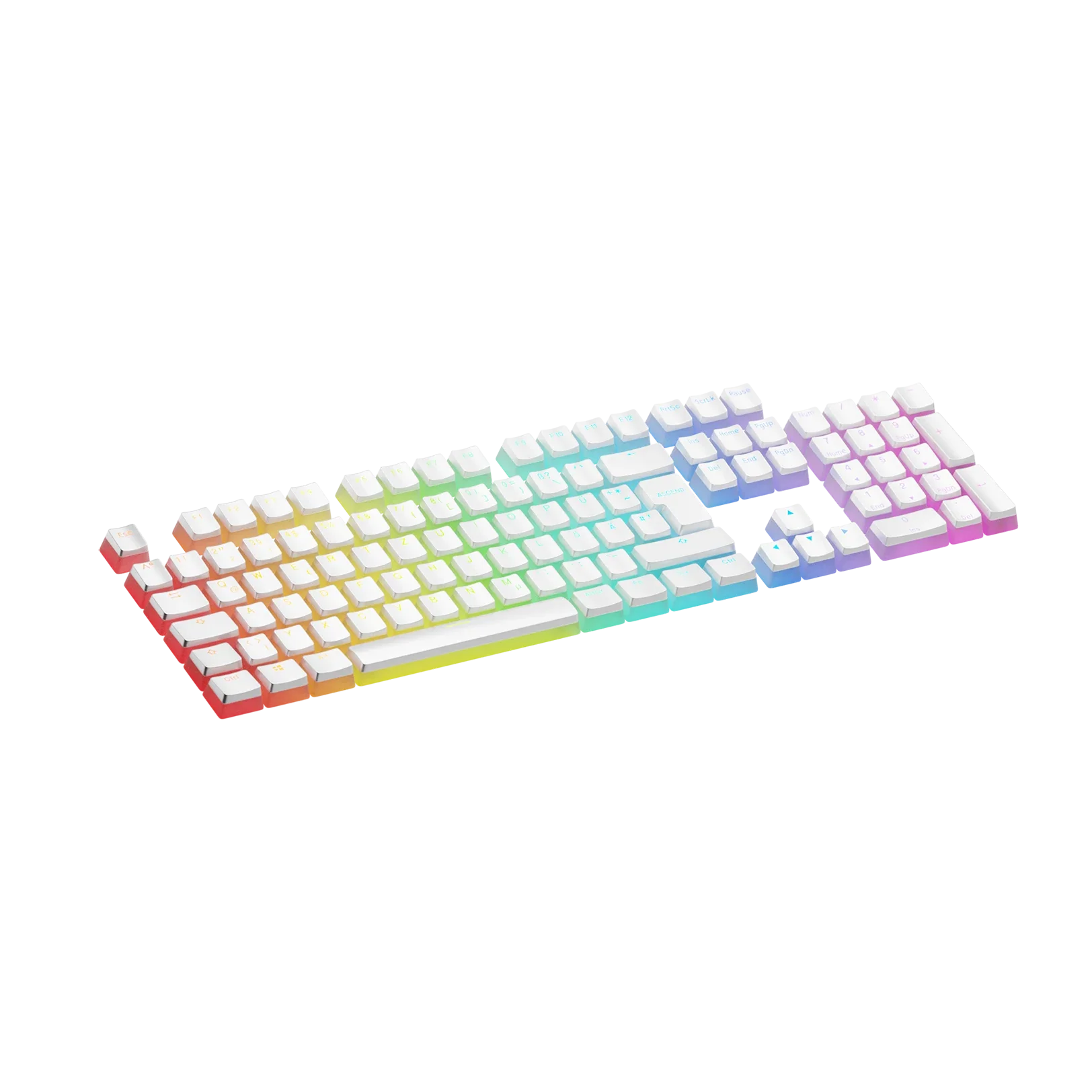 Keycaps Aura V3 White DE