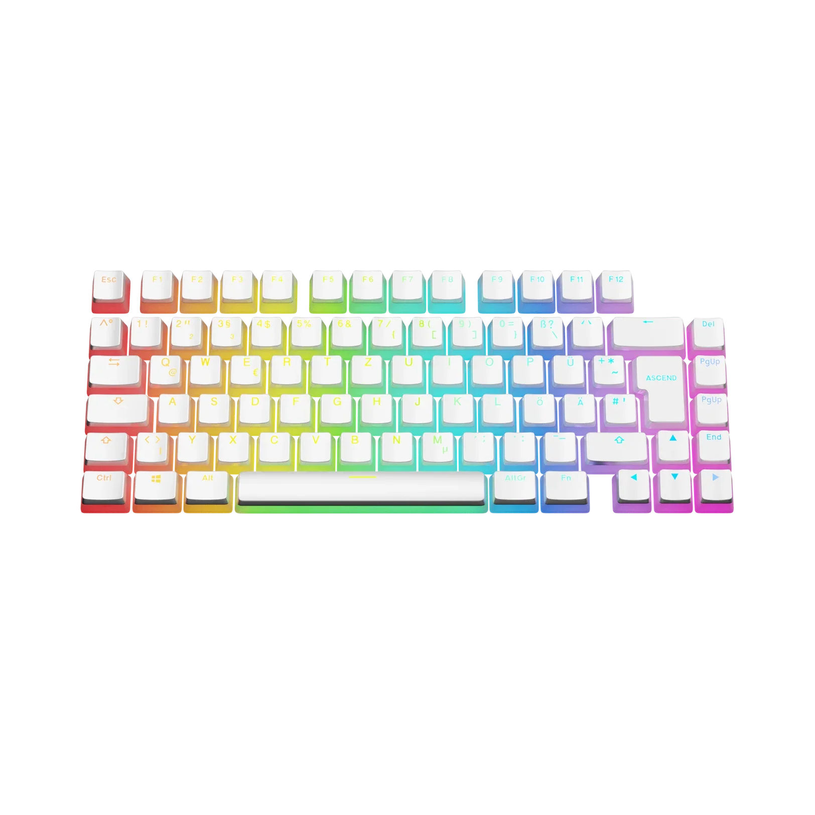 Keycaps Aura V3 White DE - Image 12