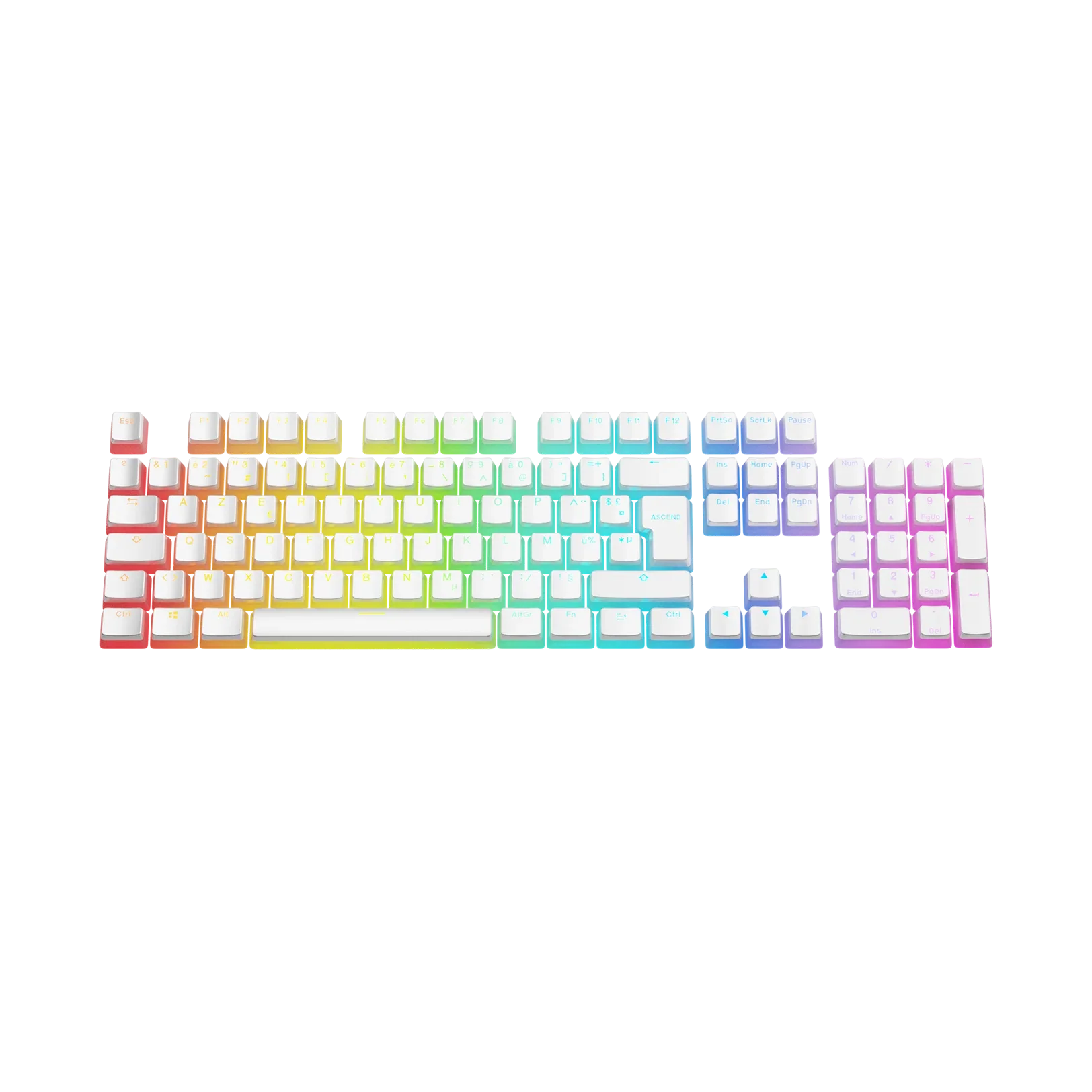 Keycaps Aura V3 White FR - Image 2